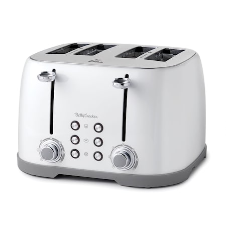 Betty Crocker 4-slice Multi-function Toaster, White BC-4624W
